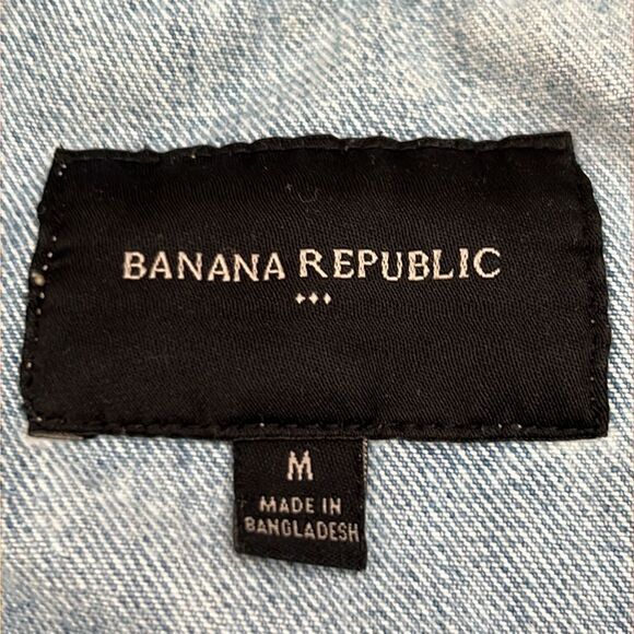 Banana Republic Jeans Jacket oversized light wash M - Picture 2 of 11